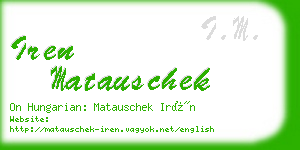 iren matauschek business card